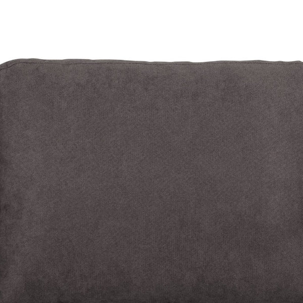 English Elm 83.6 Inch Flannel Sectional Sleeper Sofa with Hidden Chaise Storage for Living Rooms Dark Brown B082S00144