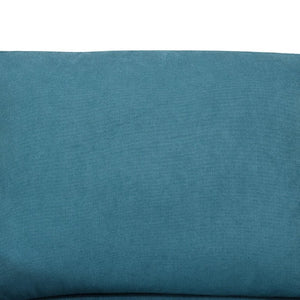 English Elm 83.6 Inch Flannel Sectional Sleeper Sofa with Hidden Chaise Storage for Living Rooms Blue B082S00146
