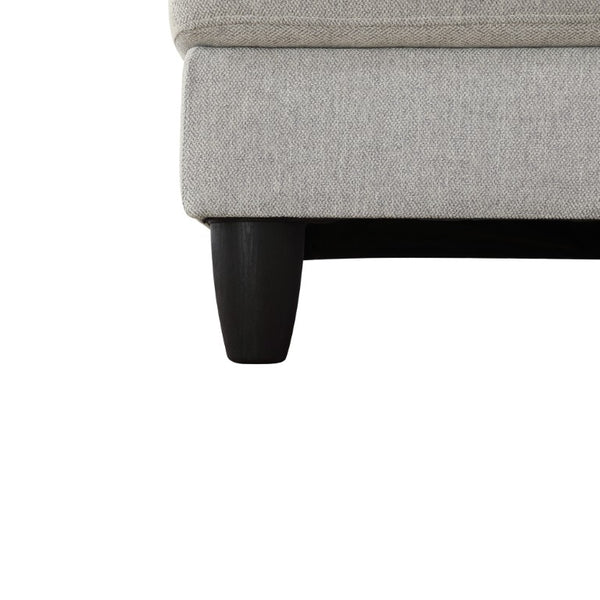 English Elm 69.5 Inch L-Shaped Linen Sectional Sofa with Nail Head Trim and Built-In Cup Holders White+Gray 101.5 L x 55.5 W x 34 H B082S00157