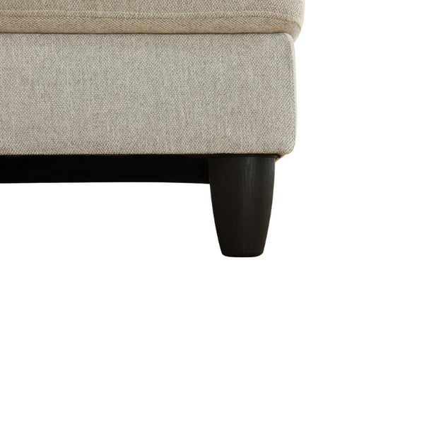 English Elm 101.5 Inch Linen Blend L-Shaped Sectional with Hand-Tied Springs and Modular Ottoman B082S00158