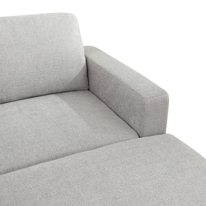 English Elm 101.5 Inch Linen Blend L-Shaped Sectional with Hand-Tied Springs and Modular Ottoman B082S00158