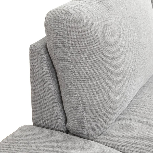 English Elm 101.5 Inch Linen Blend L-Shaped Sectional with Hand-Tied Springs and Modular Ottoman B082S00158