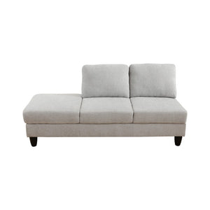 English Elm 101.5 Inch Linen Blend L-Shaped Sectional with Hand-Tied Springs and Modular Ottoman B082S00158