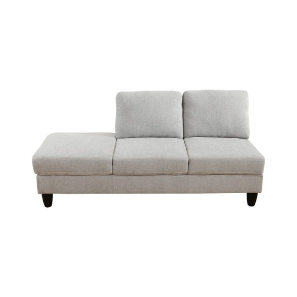 English Elm 101.5 Inch Linen Blend L-Shaped Sectional with Hand-Tied Springs and Modular Ottoman B082S00158