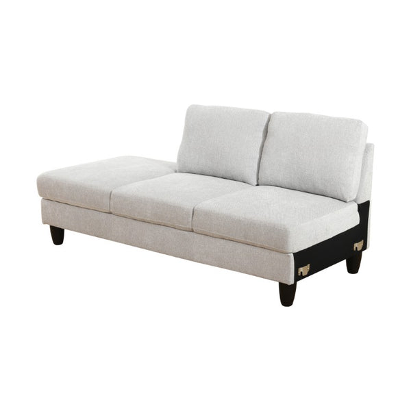 English Elm 101.5 Inch Linen Blend L-Shaped Sectional with Hand-Tied Springs and Modular Ottoman B082S00158
