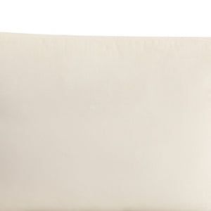 English Elm 101.5 Inch L-Shaped Sectional Sofa with Chaise Ottoman and Tapered Wood Legs Beige Linen B082S00160