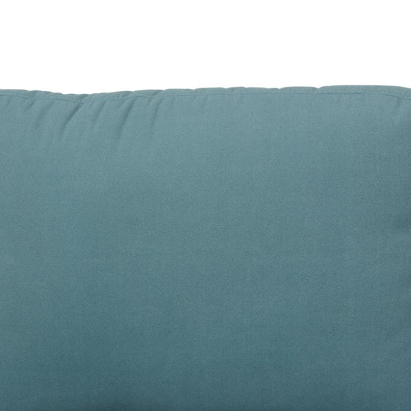 English Elm 101.5 Inch Calico Fabric L-Shaped Sectional Sofa with Ottoman and Hand-Tied Springs Lake Green Right Chaise B082S00164