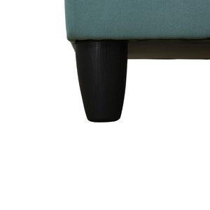 English Elm 101.5 Inch Calico Fabric L-Shaped Sectional Sofa with Ottoman and Hand-Tied Springs Lake Green Right Chaise B082S00164