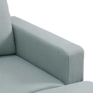 English Elm 101.5 Inch Calico Fabric Sectional Sofa with Right Chaise Ottoman and Hand-Tied Springs Pale Green Cotton Linen B082S00168