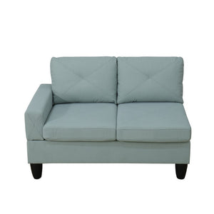 English Elm 95.5 Inch Sage Green Modular Sectional Sofa Six Seat L Shaped Calico Fabric Couch B082S00179