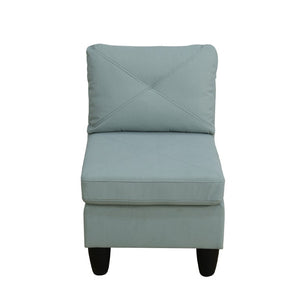 English Elm 95.5 Inch Sage Green Modular Sectional Sofa Six Seat L Shaped Calico Fabric Couch B082S00179