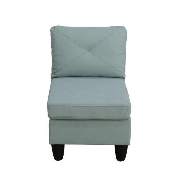 English Elm 95.5 Inch Sage Green Modular Sectional Sofa Six Seat L Shaped Calico Fabric Couch B082S00179
