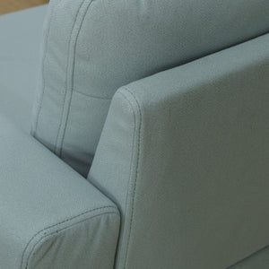 English Elm 95.5 Inch Sage Green Modular Sectional Sofa Six Seat L Shaped Calico Fabric Couch B082S00179
