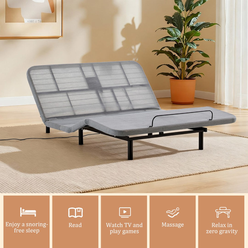 English Elm Caron Queen Adjustable Bed Base with Zero Gravity Wireless Remote and Built-in Massager B083P364041