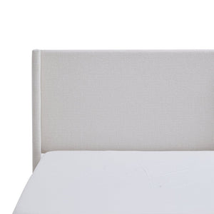English Elm Hale Wingback Queen Bed Boucle Upholstered Tall Headboard Elegant Bedroom Frame B083P407086
