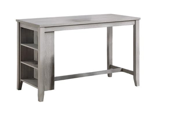 English Elm 5-piece Counter Height Dining Set Solid Wood Gray Nailhead Stools Modern Kitchen B089P524528