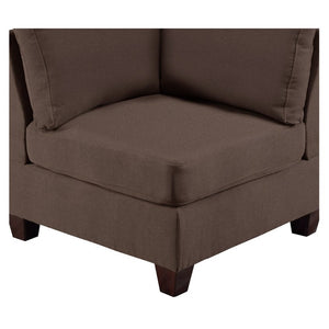 English Elm Modular Two Piece Linen Upholstered Seating Set with Solid Wood Frame for Living Room B089S00144