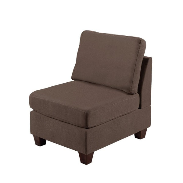 English Elm Modular Two Piece Linen Upholstered Seating Set with Solid Wood Frame for Living Room B089S00144