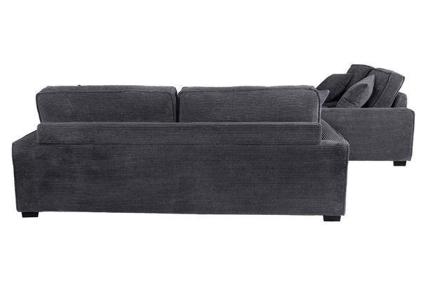 English Elm 2 Piece Corduroy Sofa and Loveseat Set Ribbed Upholstery for Modern Living Rooms B089S00181