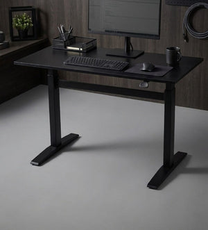 English Elm 47 Inch Manual Height Adjustable Standing Desk with Steel Frame for Home Office B091P183642