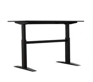 English Elm 47 Inch Manual Height Adjustable Standing Desk with Steel Frame for Home Office B091P183642