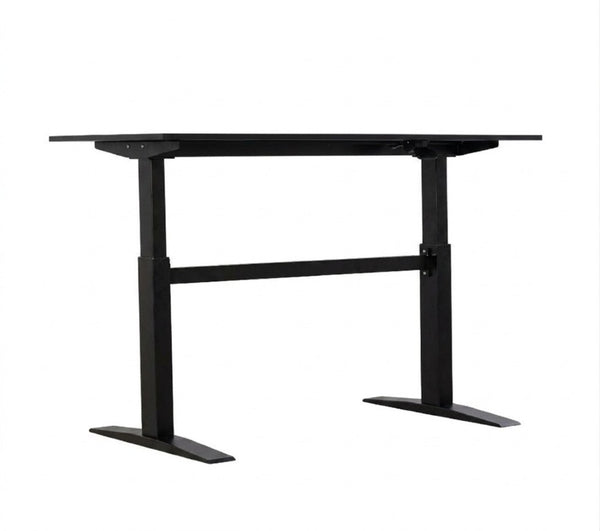 English Elm 47 Inch Manual Height Adjustable Standing Desk with Steel Frame for Home Office B091P183642