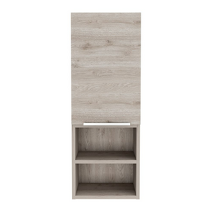 English Elm Medicine Cabinet with Open Shelves and Enclosed Storage for a Contemporary Bathroom B092122812