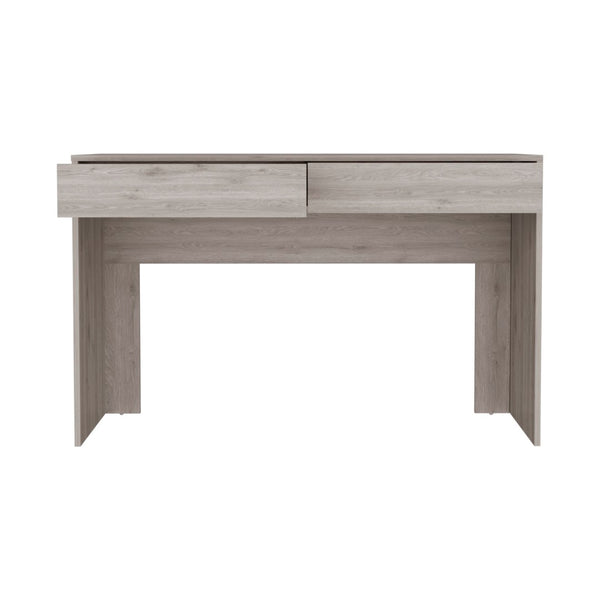 English Elm Computer Desk Aberdeen Two Handleless Drawers Modern Home Office Writing Surface B092123153