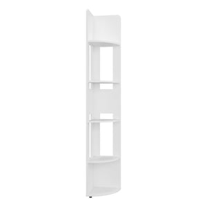 English Elm Iris Five Tier Corner Shelving Unit White Engineered Wood Vertical Storage Tower B092P524505