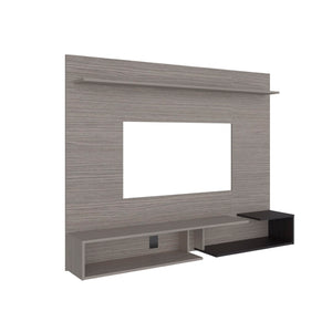 English Elm Aurevon Velar Wall Mounted Floating Entertainment Panel with Open and Closed Storage Grey B092P524514