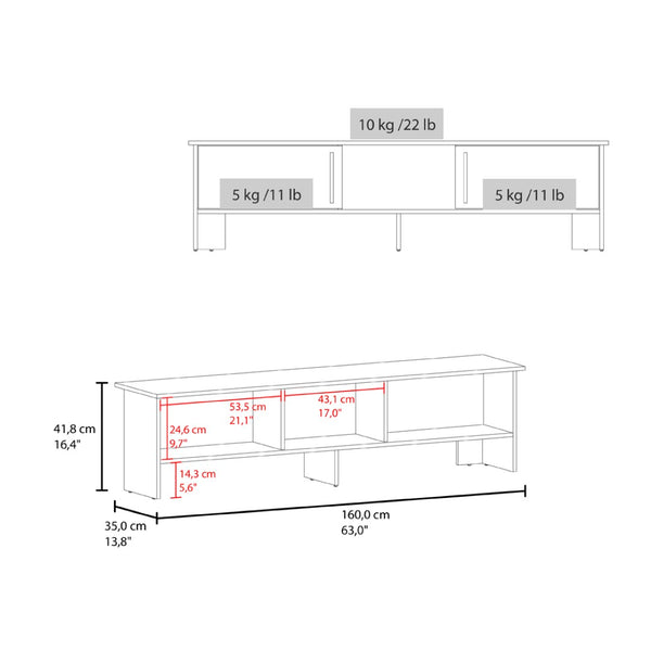 English Elm Noe Velmora Low Profile Beige Entertainment Console with Open Shelving for Living Rooms B092P524515