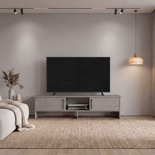 English Elm Noe Thornevia Wide Low Profile Media Console with Open Shelving for Modern Living Rooms B092P524516