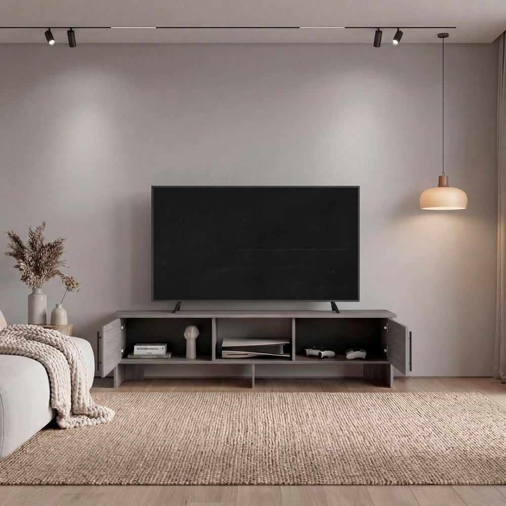English Elm Noe Thornevia Wide Low Profile Media Console with Open Shelving for Modern Living Rooms B092P524516
