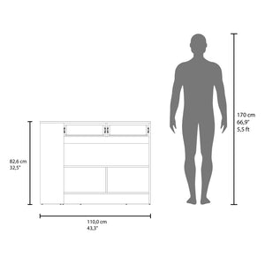 English Elm London Slim White Kitchen Cabinet with Drawers Shelves and Compartments for Small Spaces B092P535600