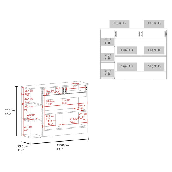 English Elm London Slim White Kitchen Cabinet with Drawers Shelves and Compartments for Small Spaces B092P535600