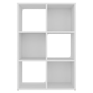 English Elm Gridley Six Cube Vertical Shelf Organizer with Fabric Bins for Small Space Storage B092P538942