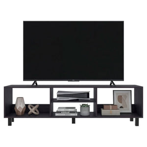 English Elm Ravelle Low Profile 70 Inch TV Stand with Open Shelving for Modern Living Rooms B092P538946