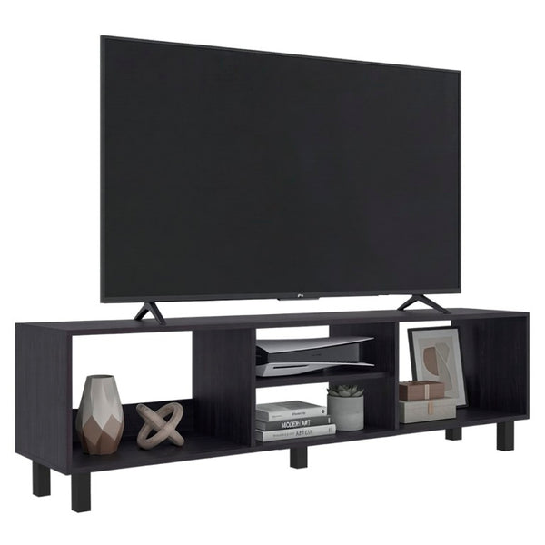 English Elm Ravelle Low Profile 70 Inch TV Stand with Open Shelving for Modern Living Rooms B092P538946