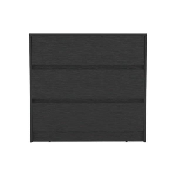 English Elm Lewes Matte Black Dresser and Armoire Set Modern Bedroom Storage with Hanging Rod B092S00219