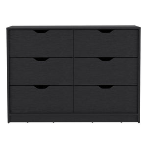 English Elm Stockley Three Piece Bedroom Set with Six Drawer Dresser Tall Chest and Nightstand B092S00220