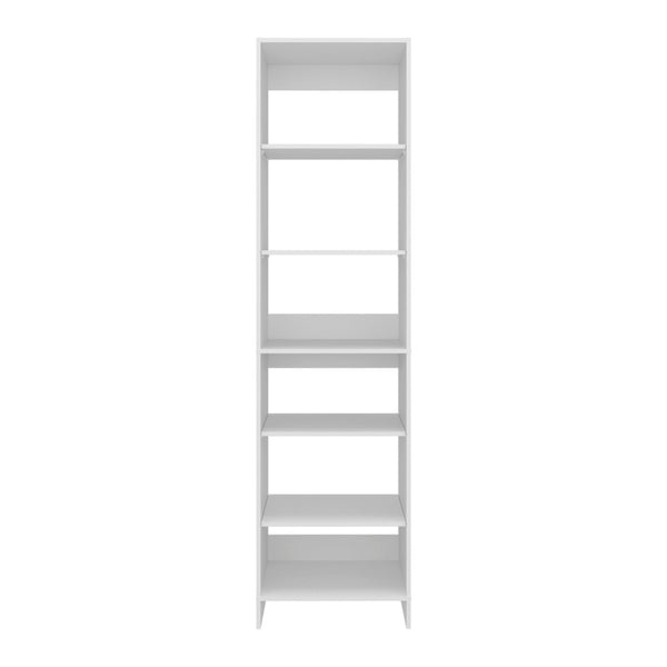 English Elm Free Standing Closet Organizer with 6 Open Shelves Slim White Bedroom Storage B097P507702