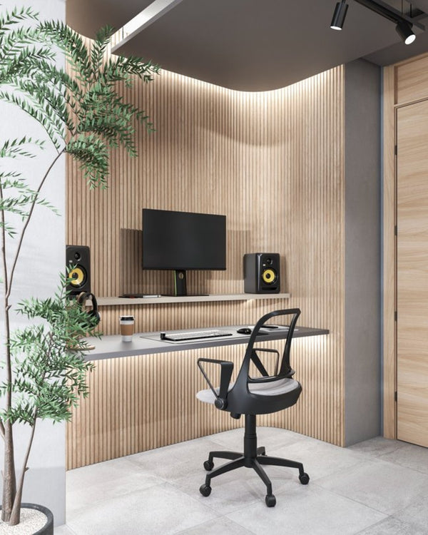 English Elm Decorative Dekowall Davinci Slatted MDF Wall Panels Natural Oak Finish 9 Ft Tall B097P525251