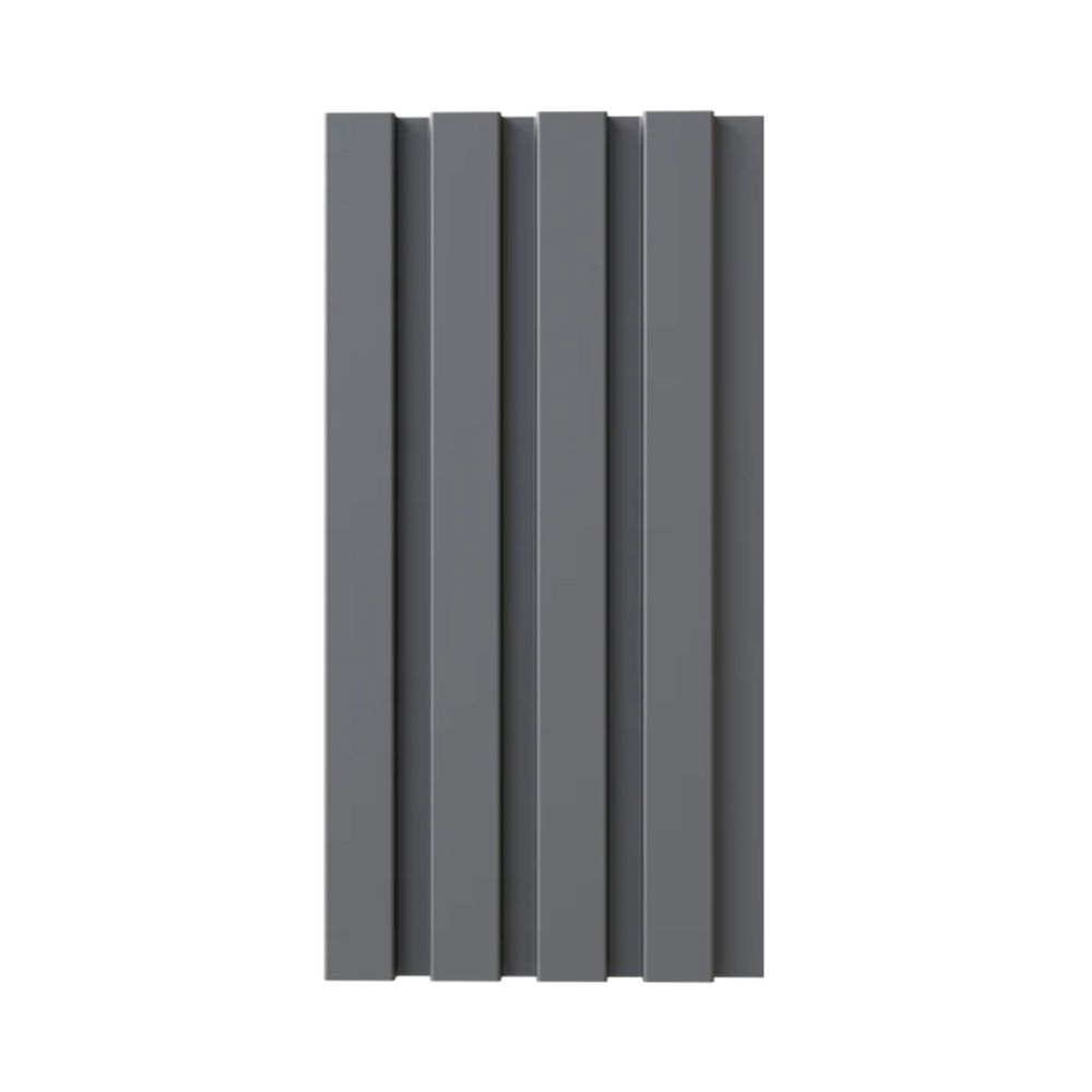 English Elm Decorative Dekowall Warhol Slatted MDF Wall Panels Architectural Gray Finish 23 Sq Ft B097P525253