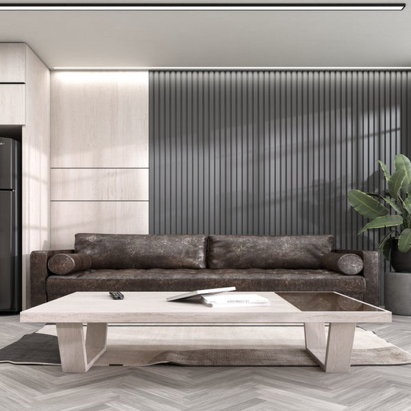 English Elm Decorative Dekowall Warhol Slatted MDF Wall Panels Architectural Gray Finish 23 Sq Ft B097P525253