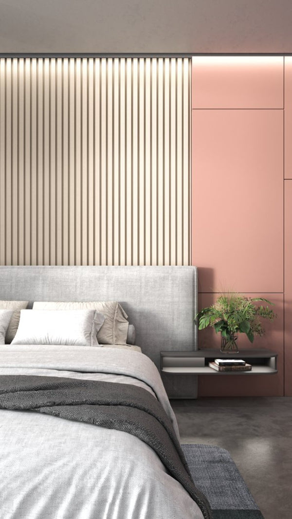 English Elm Decorative Oak Slatted Wall Panels FSC Certified MDF for Living Rooms and Entryways B097P525254