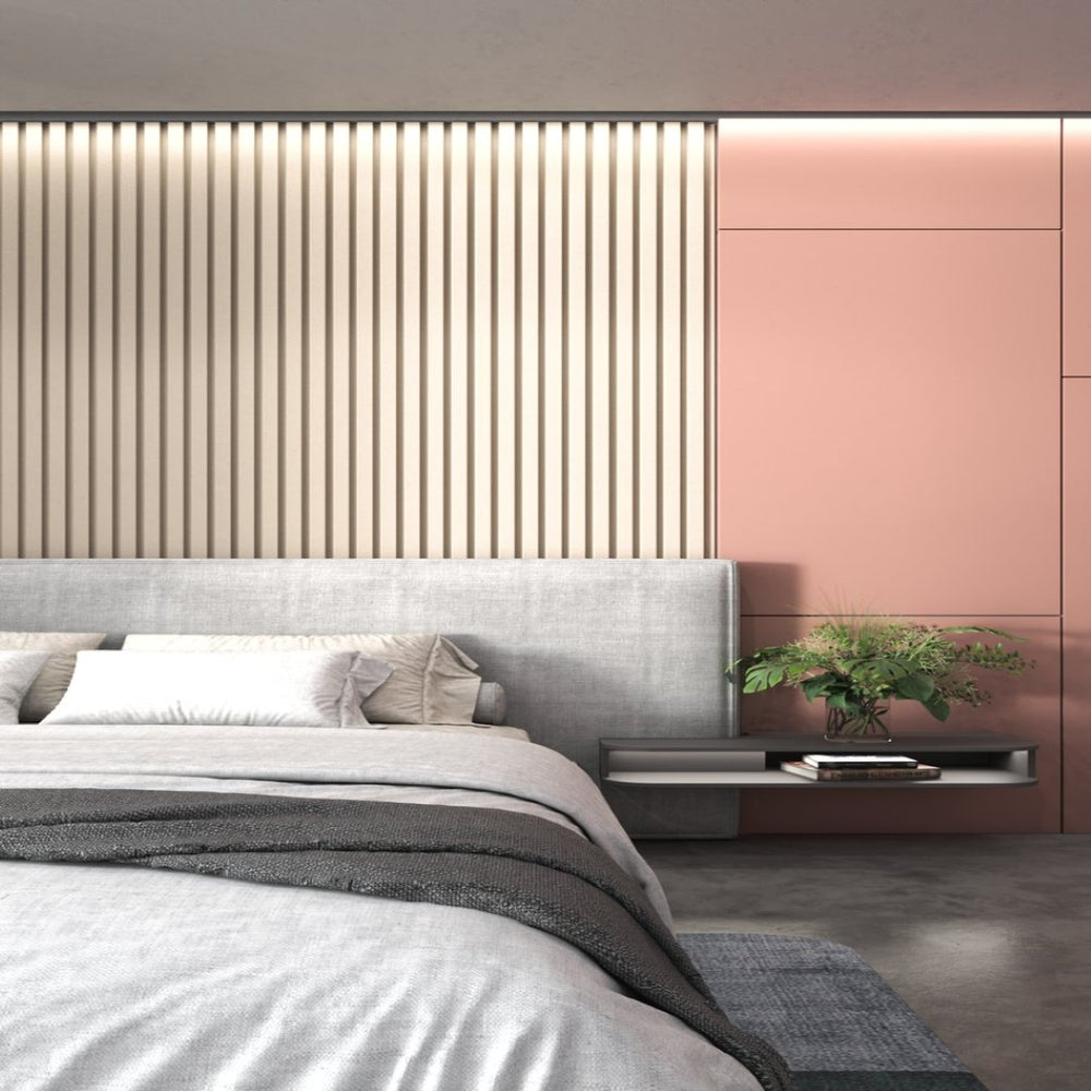 English Elm Decorative Oak Slatted Wall Panels FSC Certified MDF for Living Rooms and Entryways B097P525254