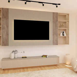 English Elm Decorative Oak Slatted Wall Panels FSC Certified MDF for Living Rooms and Entryways B097P525254
