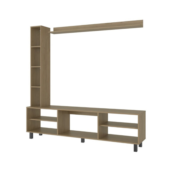 English Elm Entertainment Center Natural Oak 3 Piece Media Console Tower Bookcase Wall Shelf B097P543471