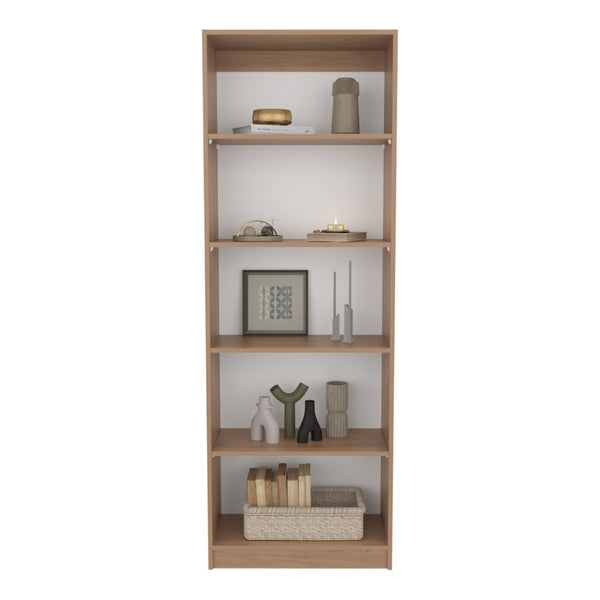 English Elm Bookcase 3 Piece Wall Unit with Cabinet Storage Open Shelving Natural Oak Finish B097S00293