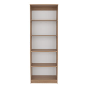 English Elm Bookcase Set 3 Piece Tall Open Shelf and Cabinet Combo in Warm Natural Oak Finish B097S00300